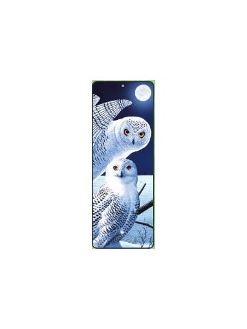 Snow Owls Lenticular Bookmark Ruler