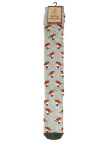 Funky Welly Socks - Garden Robin