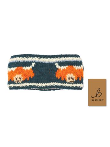 Wool Knit Head Band - Highland Cow