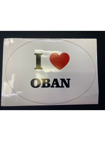 Large I Love Oban Sticker