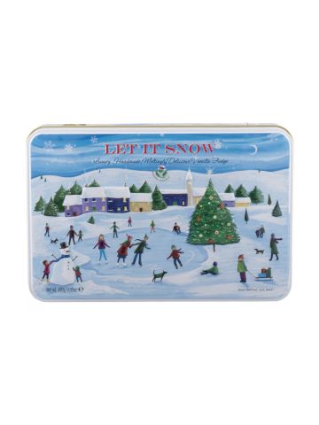 Christmas Skating Scene Tin Vanilla Fudge & Butter Toffees