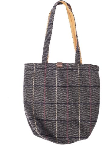 Tweed Shopping Bag - Slate colour