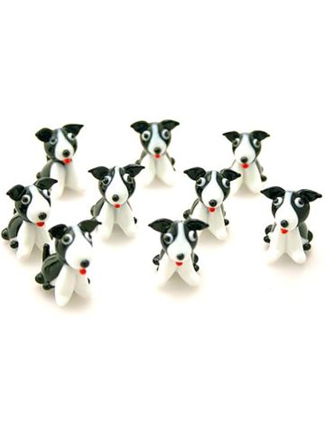 GLASS BORDER COLLIE WITH RED TONGUE (1 SUPPLIED)