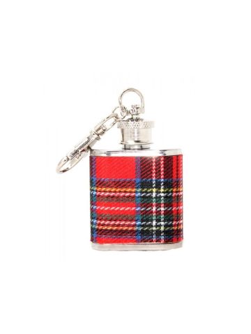 Red Tartan Hip Flask 1 oz