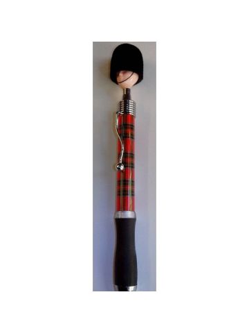 Scotland pen soldier head - tartan ball point - no quibble guarantee - dispatched free same day