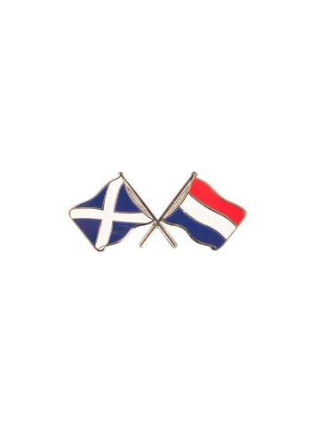 Scotland Saltire & Holland Flag Friendship Badge