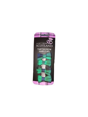 Blackwatch Tartan Bow Hair Clips