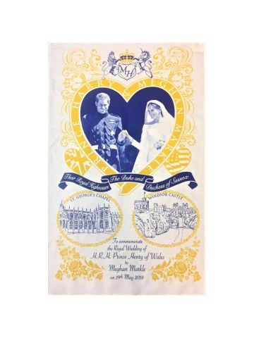 Prince Harry and Meghan Markle Wedding Day Tea Towel