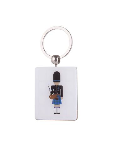 Scottish Piper Double Sided Scotland Keyring