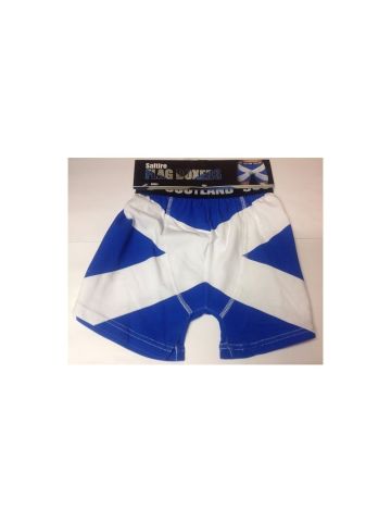 Saltire Boxer Shorts Scottish Gift (Size Medium)