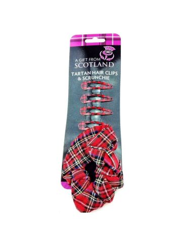 Scottish Gift's - Tartan hair Clips And Scrunchie - Uk Gift's 