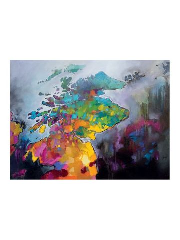 Scott Naismith Scotland Map Canvas Print 60 x 80cm
