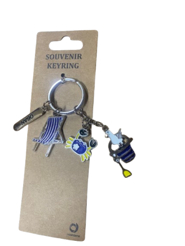 Oban Beach Charm Keyring