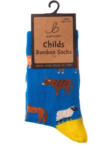 Childs Funky Bamboo Socks - Farmyard Friends