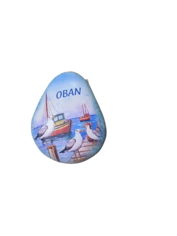 Oban Seagull Pebble Magnet